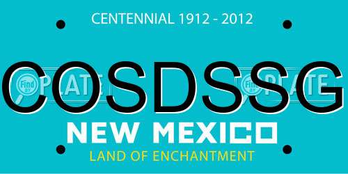 COSDSSG New Mexico License Plate
