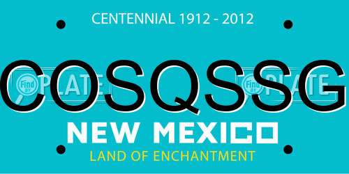 COSQSSG New Mexico License Plate