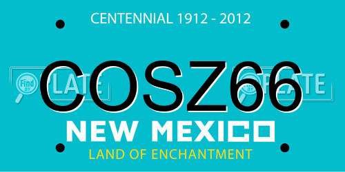 COSZ66 New Mexico License Plate