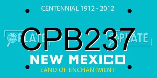 CPB237 New Mexico License Plate