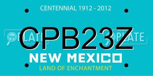 CPB23Z New Mexico License Plate