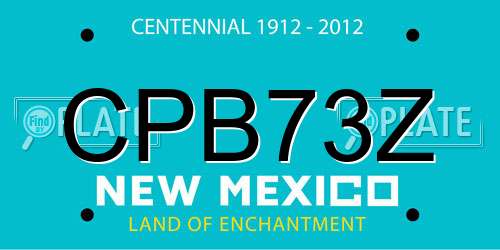 CPB73Z New Mexico License Plate