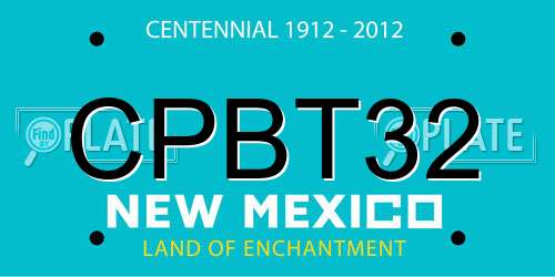 CPBT32 New Mexico License Plate