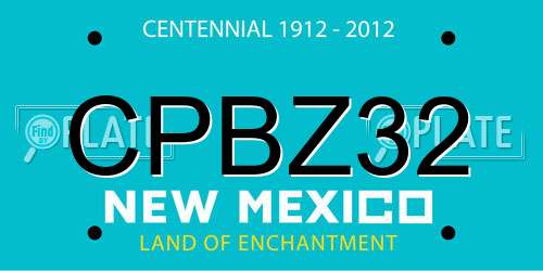 CPBZ32 New Mexico License Plate