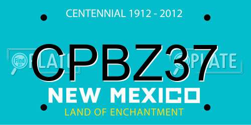 CPBZ37 New Mexico License Plate