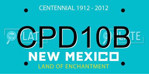 CPD10B New Mexico License Plate