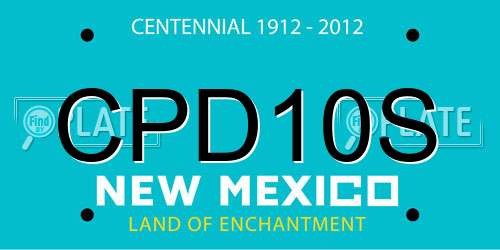 CPD10S New Mexico License Plate