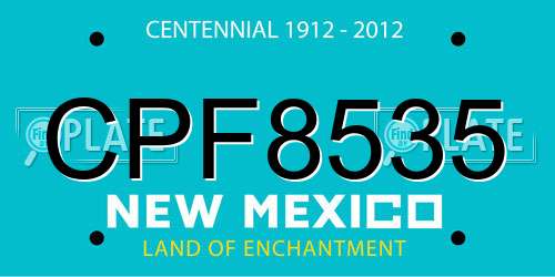 CPF8535 New Mexico License Plate