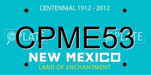CPME53 New Mexico License Plate