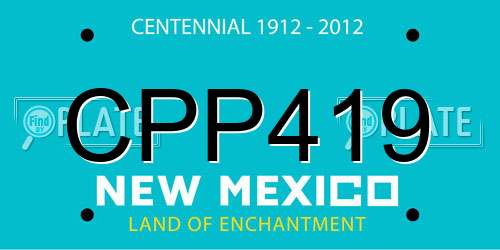 CPP419 New Mexico License Plate