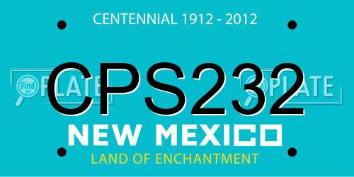 CPS232 New Mexico License Plate