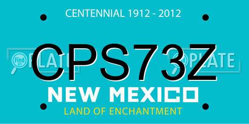 CPS73Z New Mexico License Plate