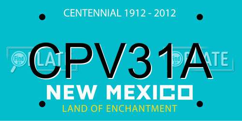 CPV31A New Mexico License Plate