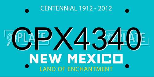 CPX4340 New Mexico License Plate