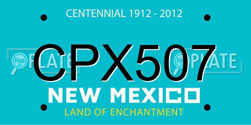 CPX507 New Mexico License Plate