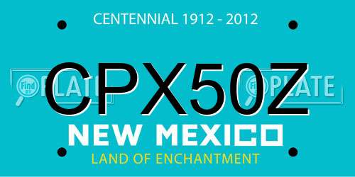 CPX50Z New Mexico License Plate