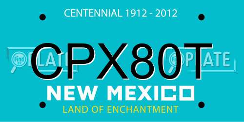 CPX80T New Mexico License Plate