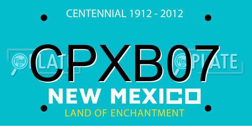 CPXB07 New Mexico License Plate