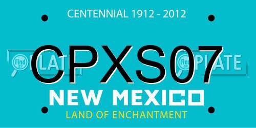 CPXS07 New Mexico License Plate