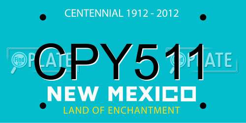 CPY511 New Mexico License Plate