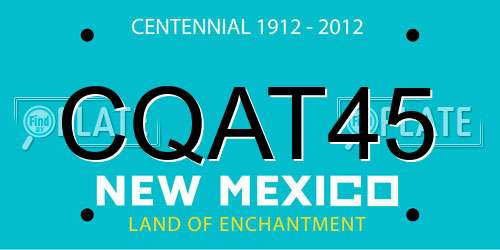 CQAT45 New Mexico License Plate