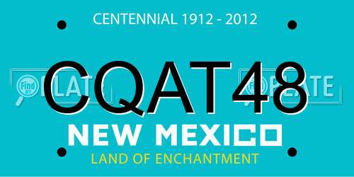 CQAT48 New Mexico License Plate