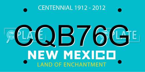 CQB76G New Mexico License Plate