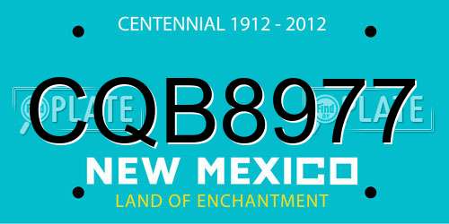 CQB8977 New Mexico License Plate