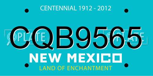 CQB9565 New Mexico License Plate