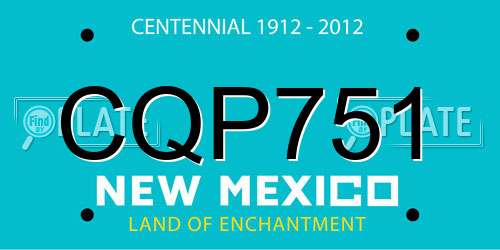 CQP751 New Mexico License Plate