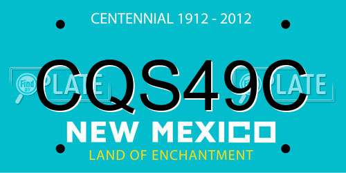 CQS49C New Mexico License Plate
