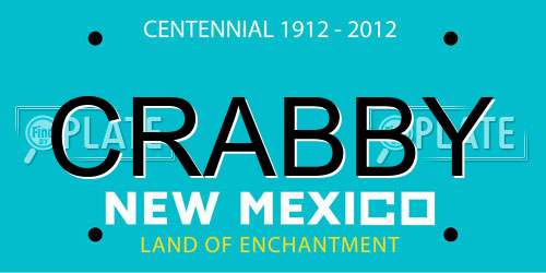 CRABBY New Mexico License Plate