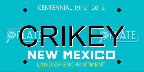CRIKEY New Mexico License Plate