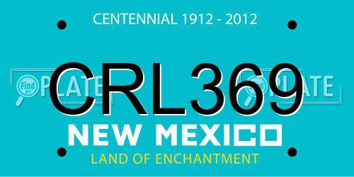 CRL369 New Mexico License Plate