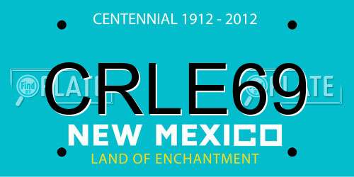 CRLE69 New Mexico License Plate