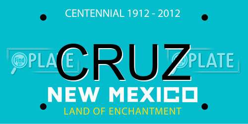 CRUZ New Mexico License Plate