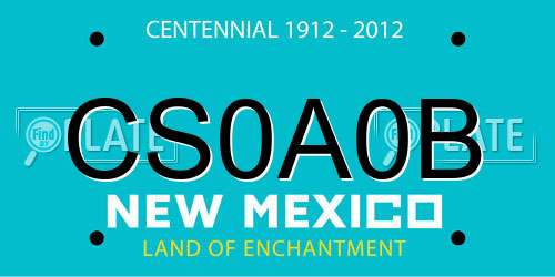 CS0A0B New Mexico License Plate