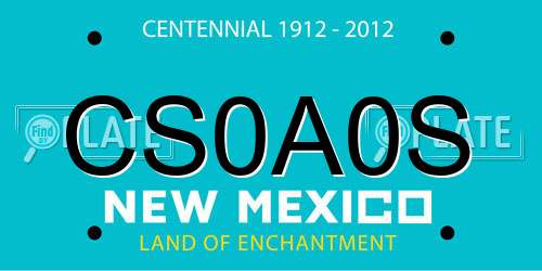 CS0A0S New Mexico License Plate