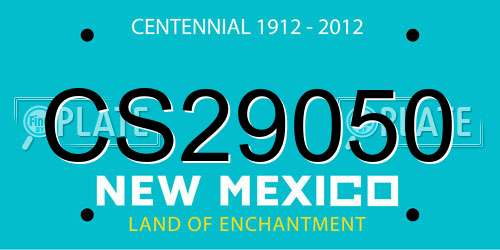CS29050 New Mexico License Plate
