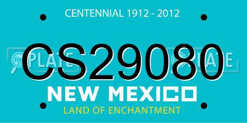 CS29080 New Mexico License Plate