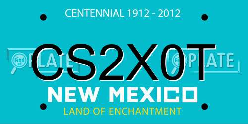 CS2X0T New Mexico License Plate