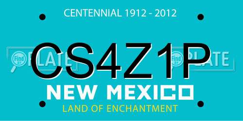 CS4Z1P New Mexico License Plate
