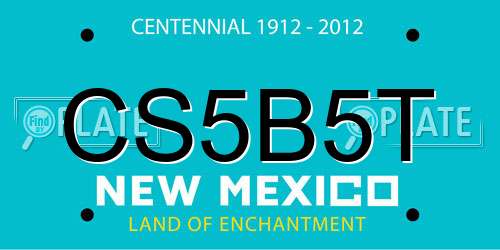 CS5B5T New Mexico License Plate