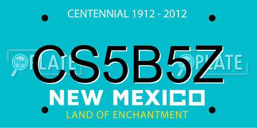 CS5B5Z New Mexico License Plate