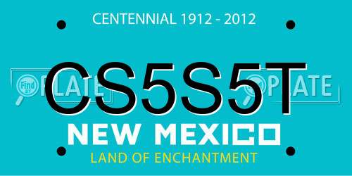CS5S5T New Mexico License Plate