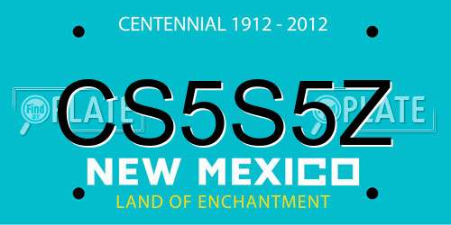 CS5S5Z New Mexico License Plate