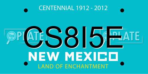 CS8I5E New Mexico License Plate
