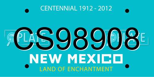 CS98908 New Mexico License Plate