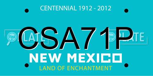 CSA71P New Mexico License Plate