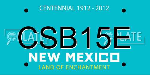 CSB15E New Mexico License Plate